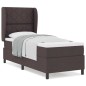 vidaXL Letto con molle e materasso - Marrone scuro, 80x200 cm, in tessuto vidaXL Letto con molle e materasso - Marrone scuro, 80x200 cm, in tessuto
