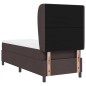 vidaXL Letto con molle e materasso - Marrone scuro, 80x200 cm, in tessuto vidaXL Letto con molle e materasso - Marrone scuro, 80x200 cm, in tessuto