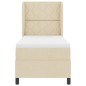 vidaXL Letto a molle con materasso - Crema, 80x200 cm in tessuto