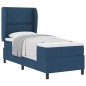 vidaXL Letto con Box Spring e Materasso - Blu, 80x200 cm, Tessuto vidaXL Letto con Box Spring e Materasso - Blu, 80x200 cm, Tessuto