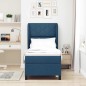 vidaXL Letto con Box Spring e Materasso - Blu, 80x200 cm, Tessuto vidaXL Letto con Box Spring e Materasso - Blu, 80x200 cm, Tessuto