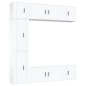 Set di Mobili Porta TV 7 pz Bianco in Legno Multistrato Set di Mobili Porta TV 7 pz Bianco in Legno Multistrato