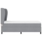 vidaXL Letto a molle con materasso, 90 x 190 cm, in tessuto grigio chiaro