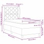 vidaXL Letto a molle con materasso, 90 x 190 cm, in tessuto grigio chiaro