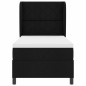 vidaXL Letto a molle con materasso nero 90x190 cm, tessuto vidaXL Letto a molle con materasso nero 90x190 cm, tessuto