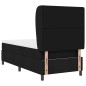 vidaXL Letto a molle con materasso nero 90x190 cm, tessuto vidaXL Letto a molle con materasso nero 90x190 cm, tessuto
