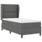 vidaXL Letto a box con materasso grigio scuro 90 x 200 cm in tessuto vidaXL Letto a box con materasso grigio scuro 90 x 200 cm in tessuto