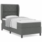 vidaXL Letto a box con materasso grigio scuro 90 x 200 cm in tessuto vidaXL Letto a box con materasso grigio scuro 90 x 200 cm in tessuto