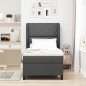 vidaXL Letto a box con materasso grigio scuro 90 x 200 cm in tessuto vidaXL Letto a box con materasso grigio scuro 90 x 200 cm in tessuto