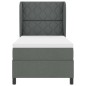 vidaXL Letto a box con materasso grigio scuro 90 x 200 cm in tessuto vidaXL Letto a box con materasso grigio scuro 90 x 200 cm in tessuto