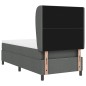 vidaXL Letto a box con materasso grigio scuro 90 x 200 cm in tessuto vidaXL Letto a box con materasso grigio scuro 90 x 200 cm in tessuto