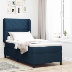 vidaXL Letto con materasso blu 90x200 cm