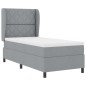 vidaXL Letto a box con materasso - Grigio chiaro, 100x200 cm, tessuto vidaXL Letto a box con materasso - Grigio chiaro, 100x200 cm, tessuto