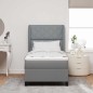 vidaXL Letto a box con materasso - Grigio chiaro, 100x200 cm, tessuto vidaXL Letto a box con materasso - Grigio chiaro, 100x200 cm, tessuto