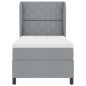 vidaXL Letto a box con materasso - Grigio chiaro, 100x200 cm, tessuto vidaXL Letto a box con materasso - Grigio chiaro, 100x200 cm, tessuto