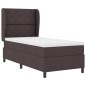 vidaXL Letto a molle con testiera Marrone scuro 100 x 200 cm Tessuto vidaXL Letto a molle con testiera Marrone scuro 100 x 200 cm Tessuto