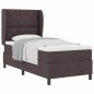 vidaXL Letto a molle con testiera Marrone scuro 100 x 200 cm Tessuto vidaXL Letto a molle con testiera Marrone scuro 100 x 200 cm Tessuto