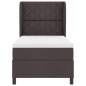 vidaXL Letto a molle con testiera Marrone scuro 100 x 200 cm Tessuto vidaXL Letto a molle con testiera Marrone scuro 100 x 200 cm Tessuto