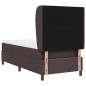 vidaXL Letto a molle con testiera Marrone scuro 100 x 200 cm Tessuto vidaXL Letto a molle con testiera Marrone scuro 100 x 200 cm Tessuto