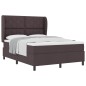 vidaXL Letto a molle con materasso marrone scuro, 140 x 190 cm in tessuto