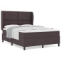 vidaXL Letto a molle con materasso marrone scuro, 140 x 190 cm in tessuto