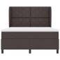 vidaXL Letto a molle con materasso marrone scuro, 140 x 190 cm in tessuto
