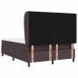 vidaXL Letto a molle con materasso marrone scuro, 140 x 190 cm in tessuto