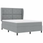 vidaXL Letto con materasso a molle - Grigio chiaro, 140x200 cm, Tessuto vidaXL Letto con materasso a molle - Grigio chiaro, 140x200 cm, Tessuto