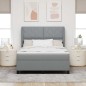 vidaXL Letto con materasso a molle - Grigio chiaro, 140x200 cm, Tessuto vidaXL Letto con materasso a molle - Grigio chiaro, 140x200 cm, Tessuto