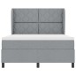 vidaXL Letto con materasso a molle - Grigio chiaro, 140x200 cm, Tessuto vidaXL Letto con materasso a molle - Grigio chiaro, 140x200 cm, Tessuto