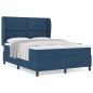 vidaXL Letto con Molle Blu e Materasso, 140x200 cm in Tessuto