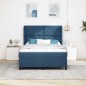 vidaXL Letto con Molle Blu e Materasso, 140x200 cm in Tessuto