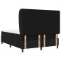 vidaXL Letto a molle con materasso , nero, 160x200 cm in tessuto
