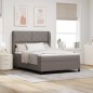 vidaXL Letto a molle con materasso tortora, 160x200 cm in tessuto vidaXL Letto a molle con materasso tortora, 160x200 cm in tessuto