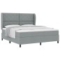 vidaXL Letto a molle con materasso - Grigio chiaro, 180x200 cm, in tessuto vidaXL Letto a molle con materasso - Grigio chiaro, 180x200 cm, in tessuto