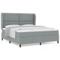 vidaXL Letto a molle con materasso - Grigio chiaro, 180x200 cm, in tessuto vidaXL Letto a molle con materasso - Grigio chiaro, 180x200 cm, in tessuto