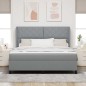 vidaXL Letto a molle con materasso - Grigio chiaro, 180x200 cm, in tessuto vidaXL Letto a molle con materasso - Grigio chiaro, 180x200 cm, in tessuto