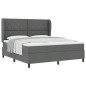 vidaXL Letto a molle box con materasso in grigio scuro, 180x200 cm in tessuto