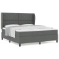 vidaXL Letto a molle box con materasso in grigio scuro, 180x200 cm in tessuto