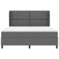 vidaXL Letto a molle box con materasso in grigio scuro, 180x200 cm in tessuto