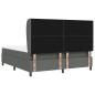 vidaXL Letto a molle box con materasso in grigio scuro, 180x200 cm in tessuto