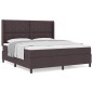 vidaXL Letto a molle con materasso - marrone scuro, 180x200 cm, tessuto vidaXL Letto a molle con materasso - marrone scuro, 180x200 cm, tessuto