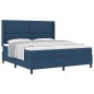 vidaXL Letto con molle e materasso - Blu - 180x200 cm - Tessuto