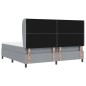 vidaXL Letto con molle e materasso - Grigio Chiaro, 200x200 cm Tessuto