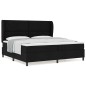 vidaXL Letto a Molle Box con Materasso , Nero, 200x200 cm, Tessuto