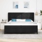 vidaXL Letto a Molle Box con Materasso , Nero, 200x200 cm, Tessuto