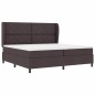vidaXL Letto a molle con materasso marrone scuro, 200 x 200 cm in stoffa