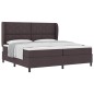 vidaXL Letto a molle con materasso marrone scuro, 200 x 200 cm in stoffa