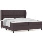 vidaXL Letto a molle con materasso marrone scuro, 200 x 200 cm in stoffa