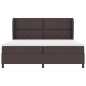 vidaXL Letto a molle con materasso marrone scuro, 200 x 200 cm in stoffa